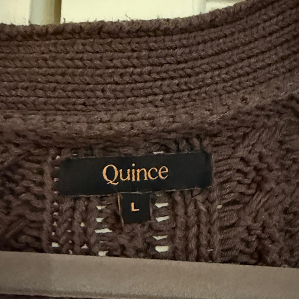 Quince 100% Organic Cotton Oversized Cable Cardigan - Picture 5 of 5